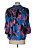 Crosby 100% Polyester Color Block Blue 3/4 Sleeve Blouse Size S - photo 2