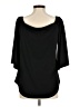 Veronica M. 100% Polyester Black 3/4 Sleeve Top Size M - photo 2