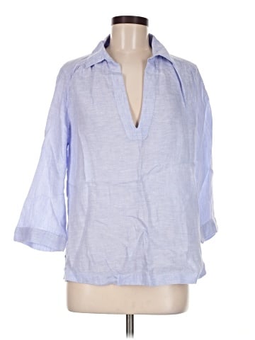 Sigrid Olsen 3/4 Sleeve Button-Down Shirt (view 1)