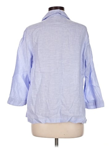 Sigrid Olsen 3/4 Sleeve Button-Down Shirt (view 2)