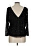 Zara Basic Black Long Sleeve Blouse Size L - photo 2