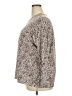 Lands' End 100% Cotton Animal Print Silver Long Sleeve Blouse Size 2X - photo 5