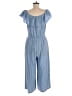 Capulet Solid Blue Jumpsuit Size L - photo 2