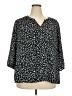 Daniel Rainn 100% Polyester Black 3/4 Sleeve Blouse Size 2X - photo 1