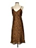 A New Day 100% Polyester Animal Print Brown Cocktail Dress Size S - photo 1