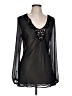 Bandolino 100% Polyester Black Long Sleeve Blouse Size 12 - photo 1