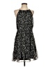 Nine West 100% Polyester Animal Print Black Cocktail Dress Size S - photo 1