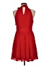 Express 100% Polyester Solid Red Cocktail Dress Size 8 - photo 2