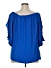 Bisou Bisou 100% Polyester Blue 3/4 Sleeve Blouse Size XL - photo 2