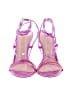 Schutz 100% Leather Color Block Purple Sandals Size 6 1/2 - photo 2
