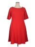 Gabby Skye Solid Red Casual Dress Size 14W - photo 1