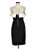 Calvin Klein 100% Polyester Color Block Black Cocktail Dress Size 6 - photo 2