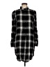Max Studio 100% Rayon Plaid Black Casual Dress Size M - photo 1