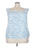 Lush 100% Polyester Blue Sleeveless Blouse Size 3X - photo 1