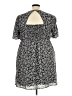 Torrid 100% Polyester Print Gray Casual Dress Size 3X Plus (3) - photo 2