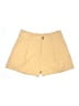 Shein 100% Polyester Solid Yellow Khaki Shorts Size 12 - photo 1