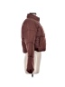 Miss Shop 100% Recycled Polyester Solid Brown Jacket Size 8 - photo 4