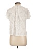 Aqua 100% Viscose Polka Dots Ivory Short Sleeve Blouse Size L - photo 2
