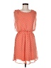 Myan 100% Polyester Hearts Orange Casual Dress Size M - photo 1