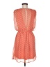 Myan 100% Polyester Hearts Orange Casual Dress Size M - photo 2