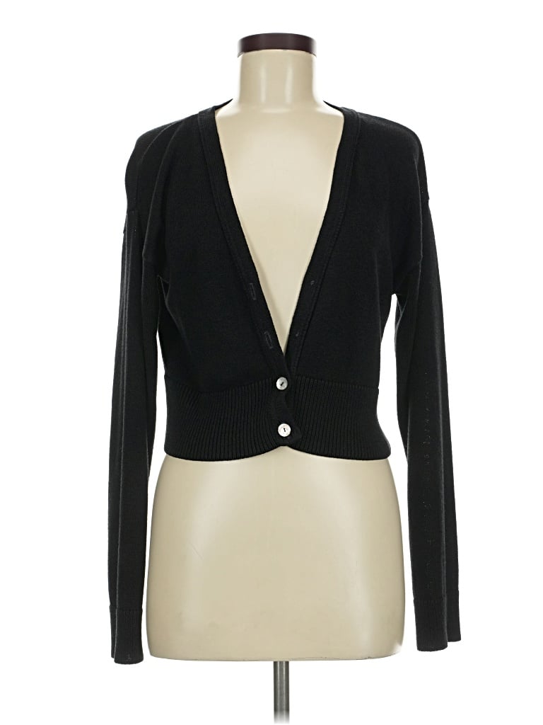 Pre-owned Liz & Co. Cardigan Sweater In Black
