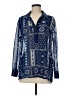 Adrienne Vittadini 100% Polyester Paisley Blue Long Sleeve Blouse Size M - photo 1