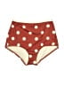 Solid & Striped Polka Dots Burgundy Swimsuit Bottoms Size XS - photo 1
