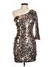 As U Wish Animal Print Silver Cocktail Dress Size M - photo 1