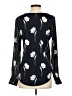 Ann Taylor 100% Polyester Black Long Sleeve Blouse Size XS - photo 2