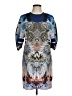 Clover Canyon Graphic Blue Cocktail Dress Size M - photo 1