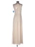 DB Studio 100% Polyester Solid Tan Cocktail Dress Size 6 - photo 2