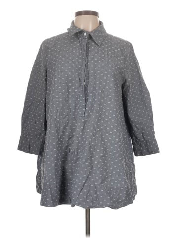 Sara Campbell 3/4 Sleeve Button-Down Shirt (view 1)