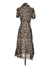 Mango 100% Viscose Animal Print Brown Casual Dress Size 4 - photo 2