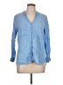 Zara Blue 3/4 Sleeve Button-Down Shirt Size L - photo 1