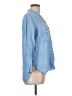 Zara Blue 3/4 Sleeve Button-Down Shirt Size L - photo 4