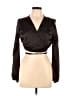 J for Justify 100% Polyester Black Long Sleeve Blouse Size L - photo 1