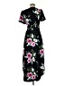 Express 100% Polyester Floral Black Casual Dress Size M - photo 2