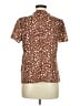 Assorted Brands 100% Polyester Brown Short Sleeve Blouse Size M - photo 2