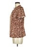 Assorted Brands 100% Polyester Brown Short Sleeve Blouse Size M - photo 5