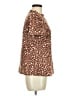 Assorted Brands 100% Polyester Brown Short Sleeve Blouse Size M - photo 4