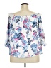Elle 100% Polyester White 3/4 Sleeve Blouse Size XXL - photo 2