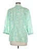 Talbots 100% Cotton Green 3/4 Sleeve Blouse Size M - photo 2