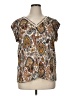 DR2 Brown Short Sleeve Blouse Size XL - photo 1