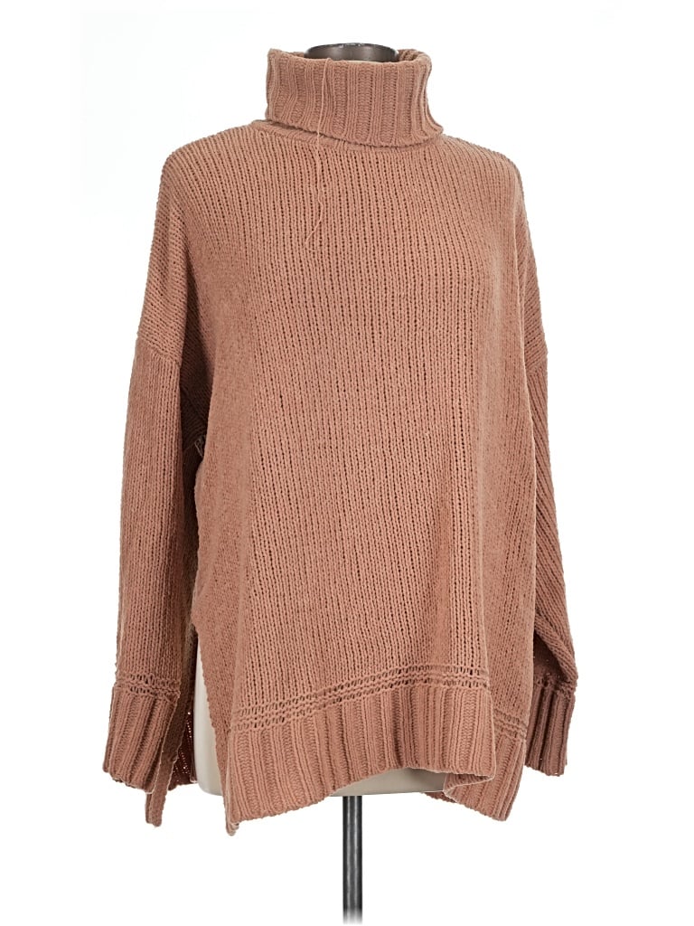 Pre-owned Aerie Turtleneck Sweater In Tan