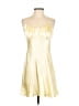 Lulus 100% Polyester Metallic Yellow Cocktail Dress Size L - photo 1