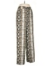 Banana Republic 100% Polyester Animal Print Silver Casual Pants Size 6 - photo 1