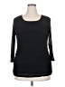 Alfani 100% Nylon Black 3/4 Sleeve Top Size 2X - photo 1