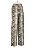 Banana Republic 100% Polyester Animal Print Silver Casual Pants Size 6 - photo 2