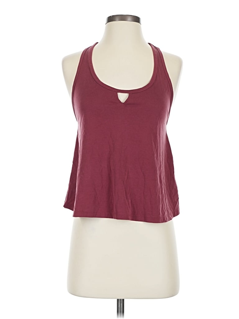 Pre-owned Forever 21 Tank Top Burgundy Halter Neckline Tops