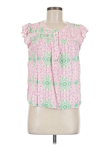 Rose + Olive Sleeveless Blouse (view 1)